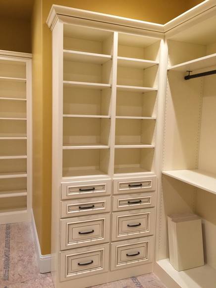 This is a picture of a closet cabinets.